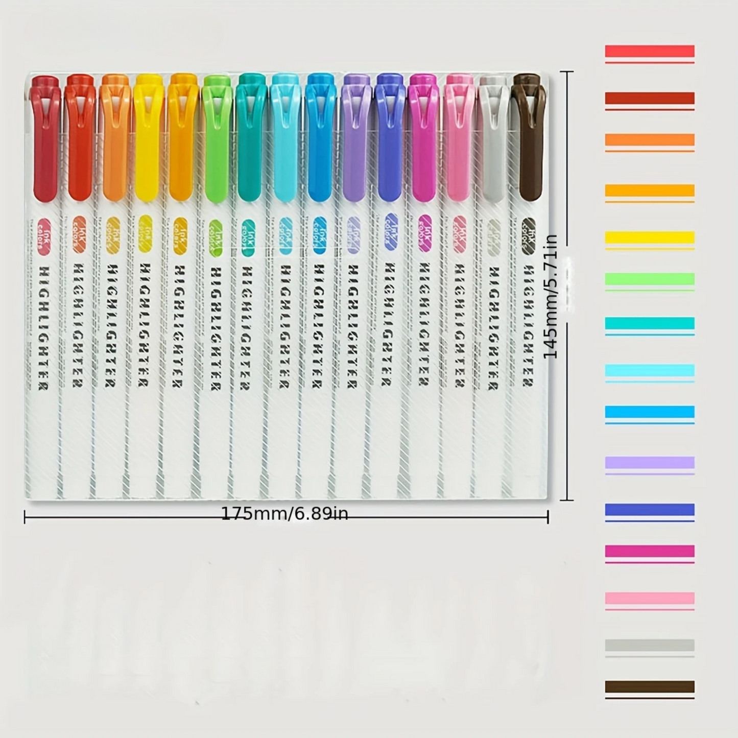 15pcs Pastel Highlighters Set