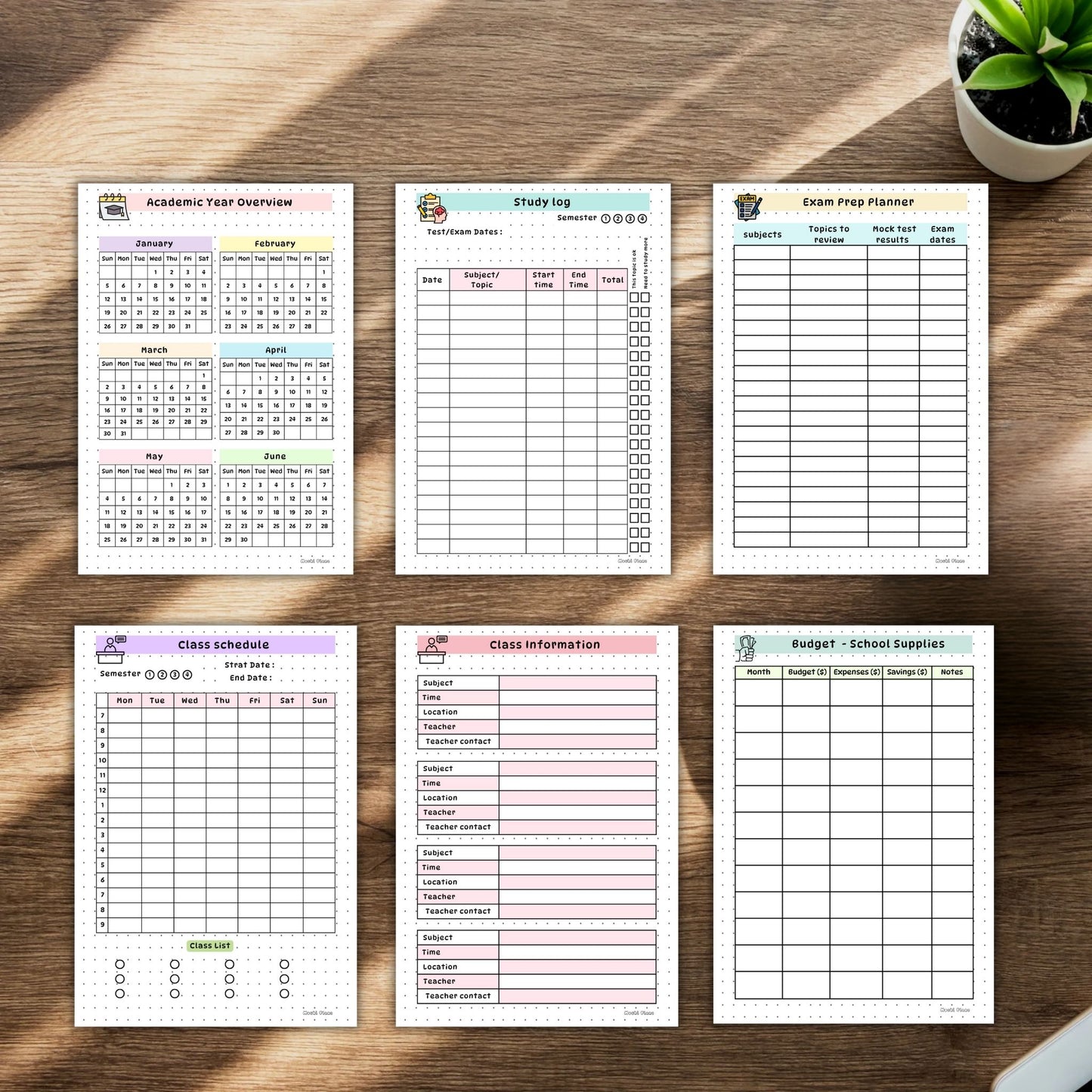Academic Year Overview, Class Schedule