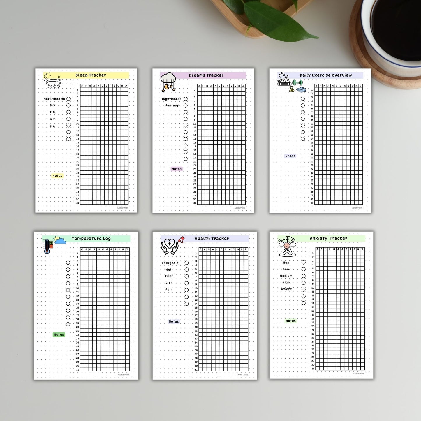 Bullet journal pages