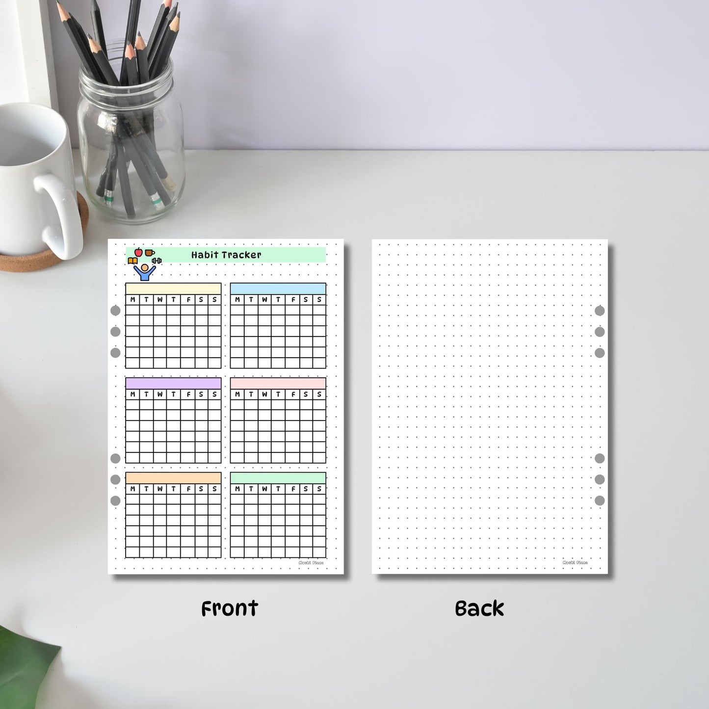 Monthly Habit Tracker pages