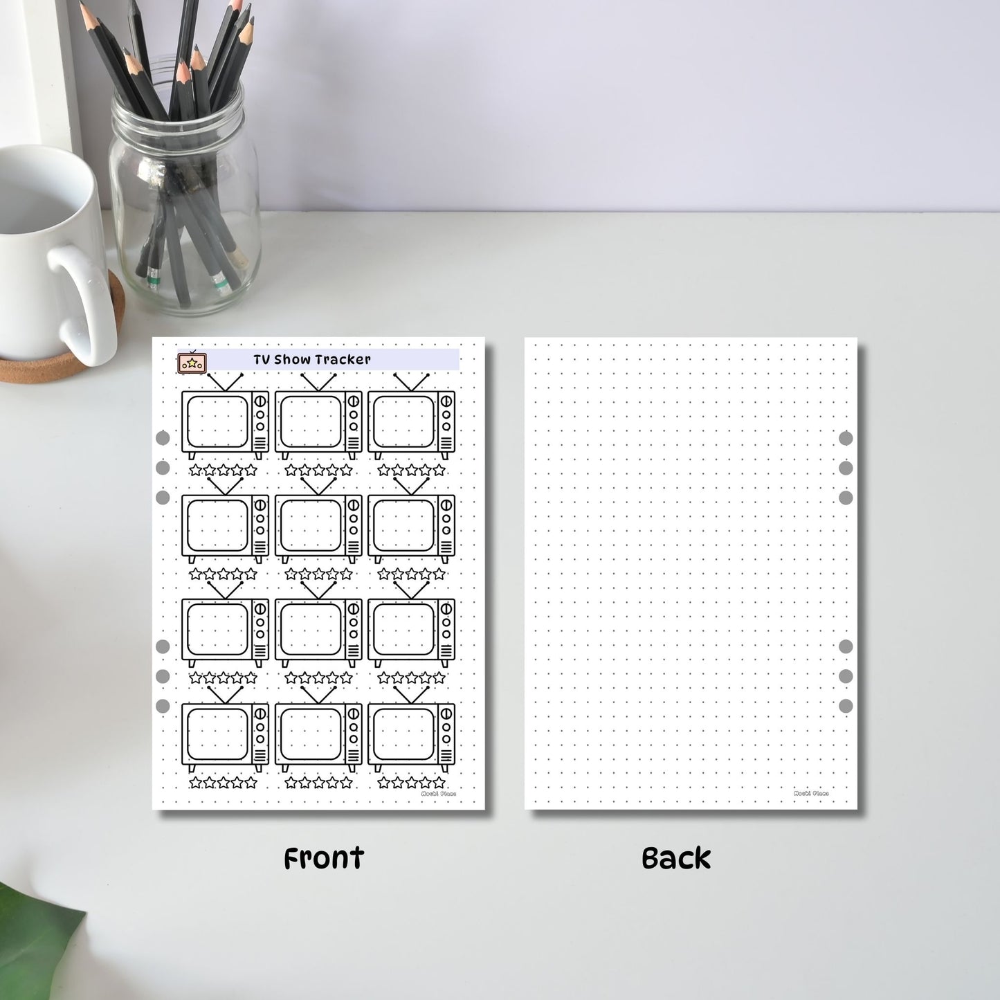 Monthly TV show Tracker pages