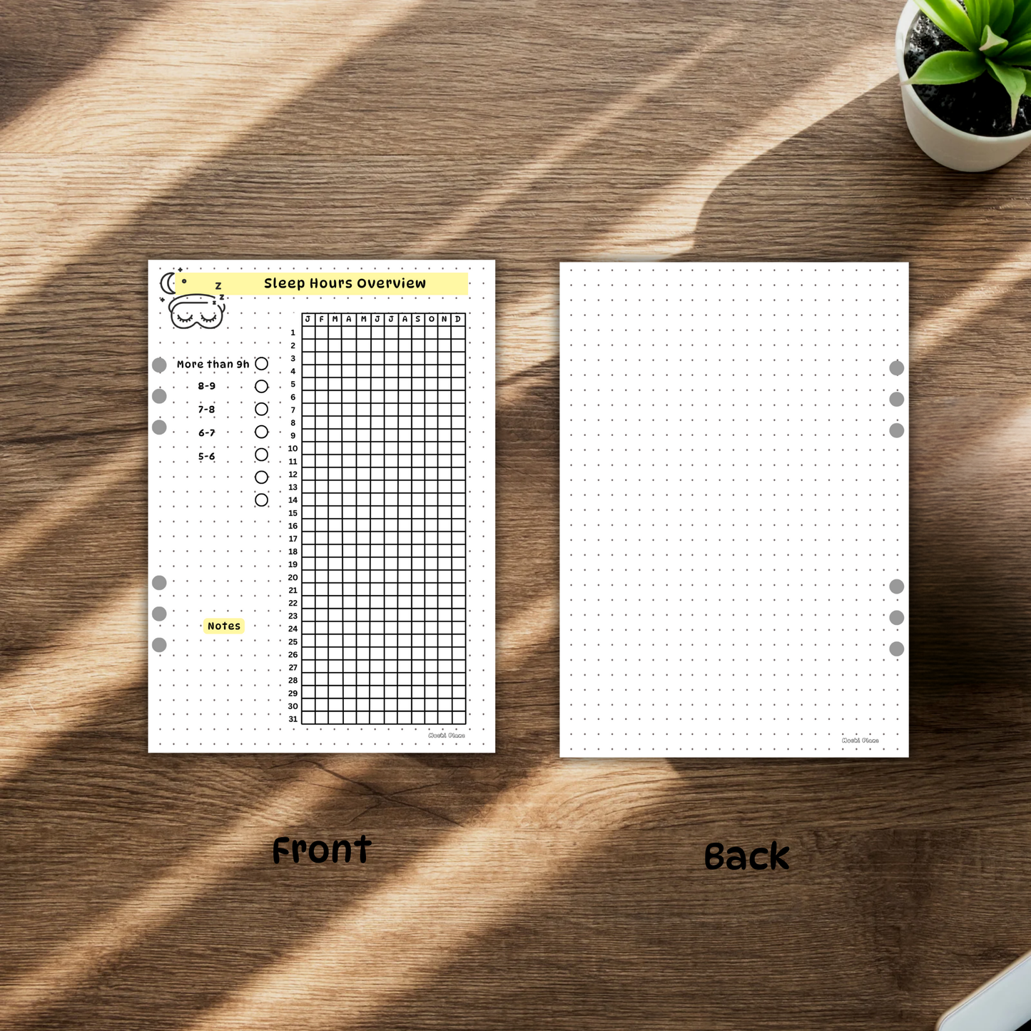 Sleep Hours Overview pages