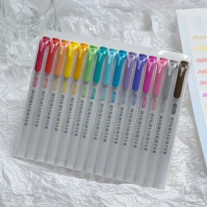15pcs Pastel Highlighters Set