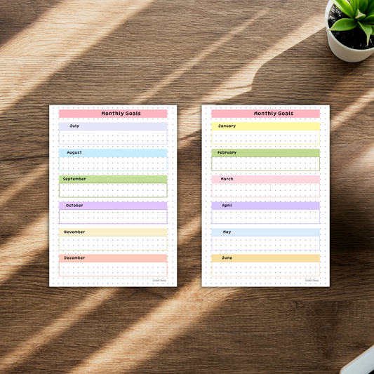 Monthly Goals Tracker