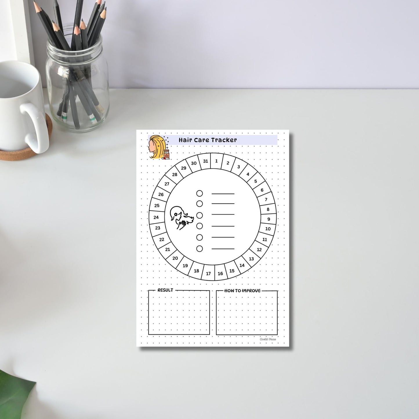 Monthly Hair care Tracker