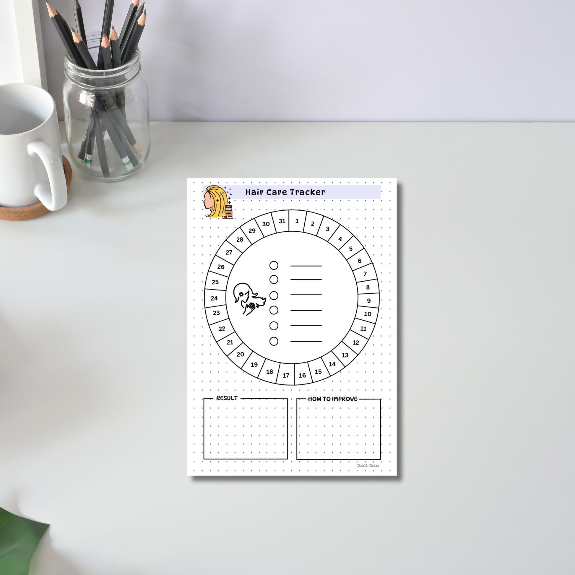 Monthly Hair care Tracker