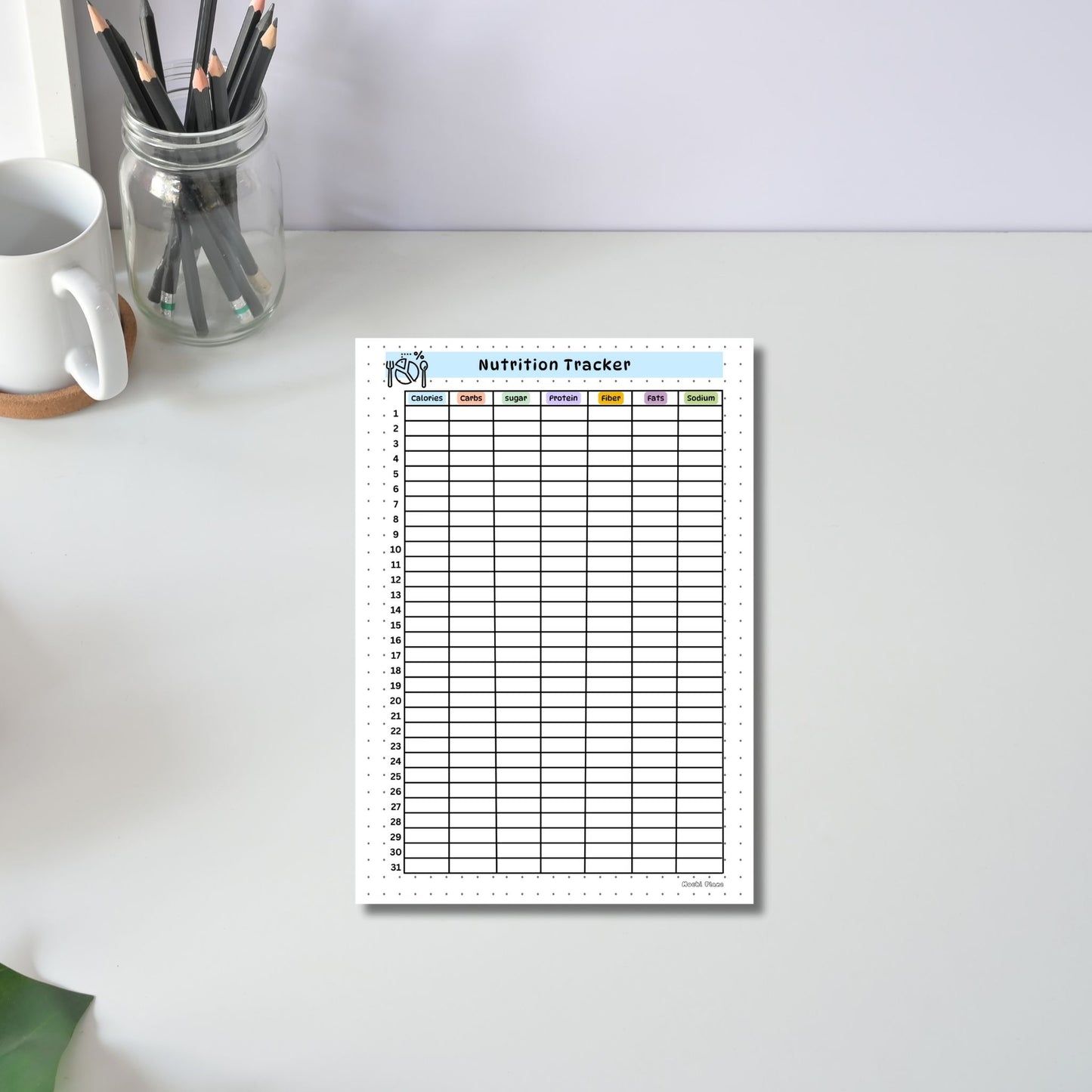 Monthly Nutrition Tracker 