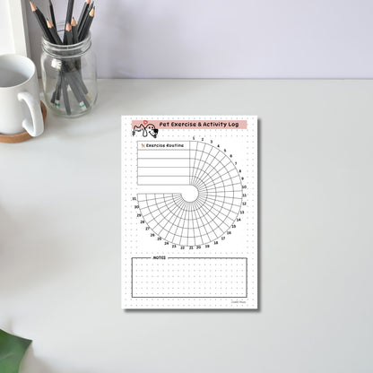 Monthly Pet Exercise & Activity log