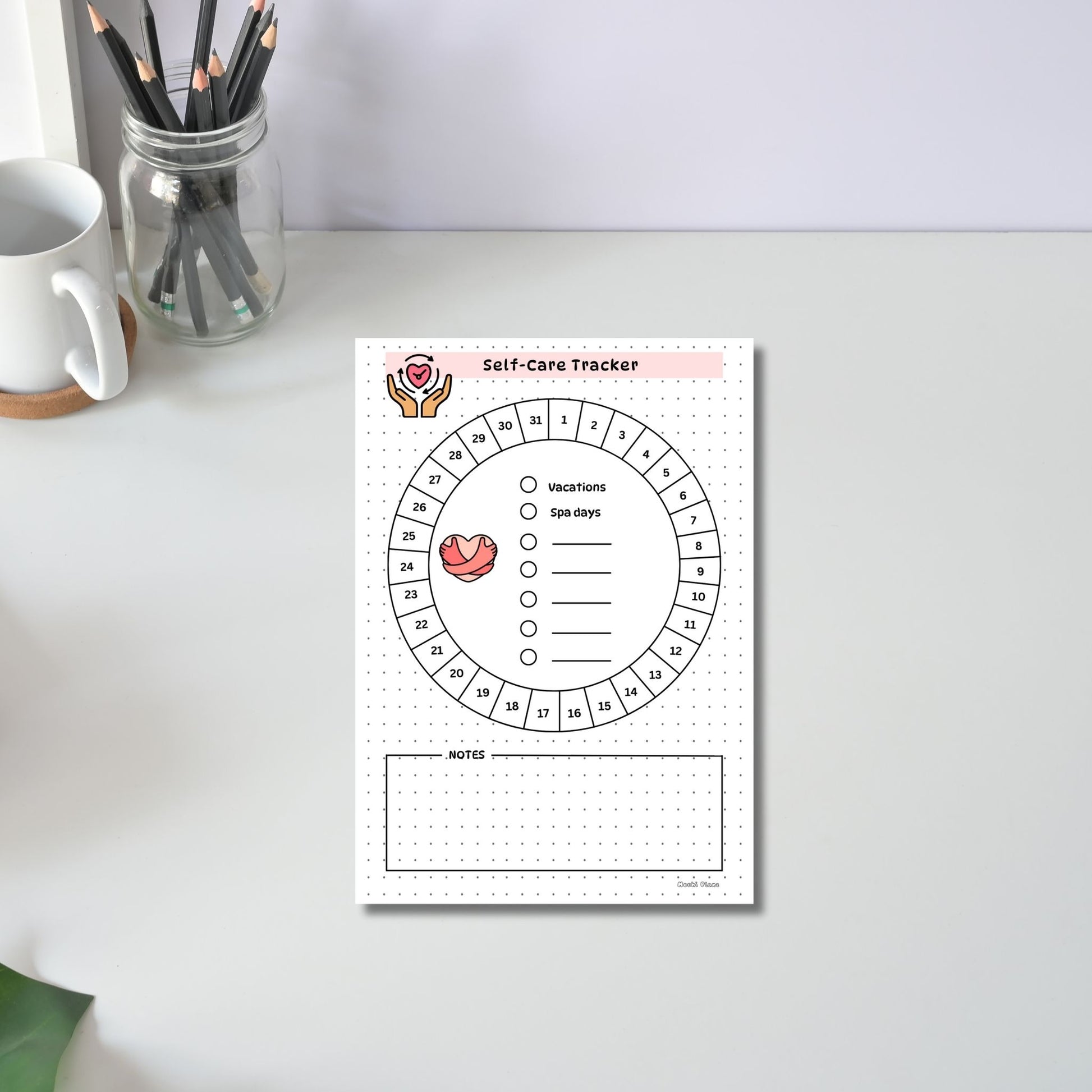 Monthly Self Care Tracker