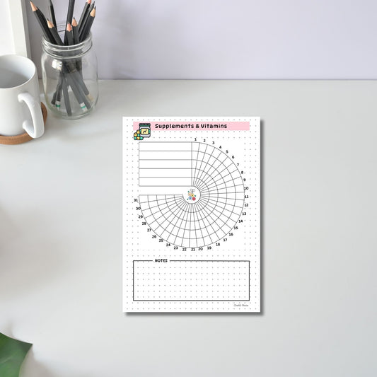 Monthly Supplement & Vitamins Tracker