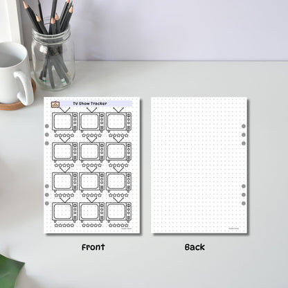 Monthly TV show Tracker pages