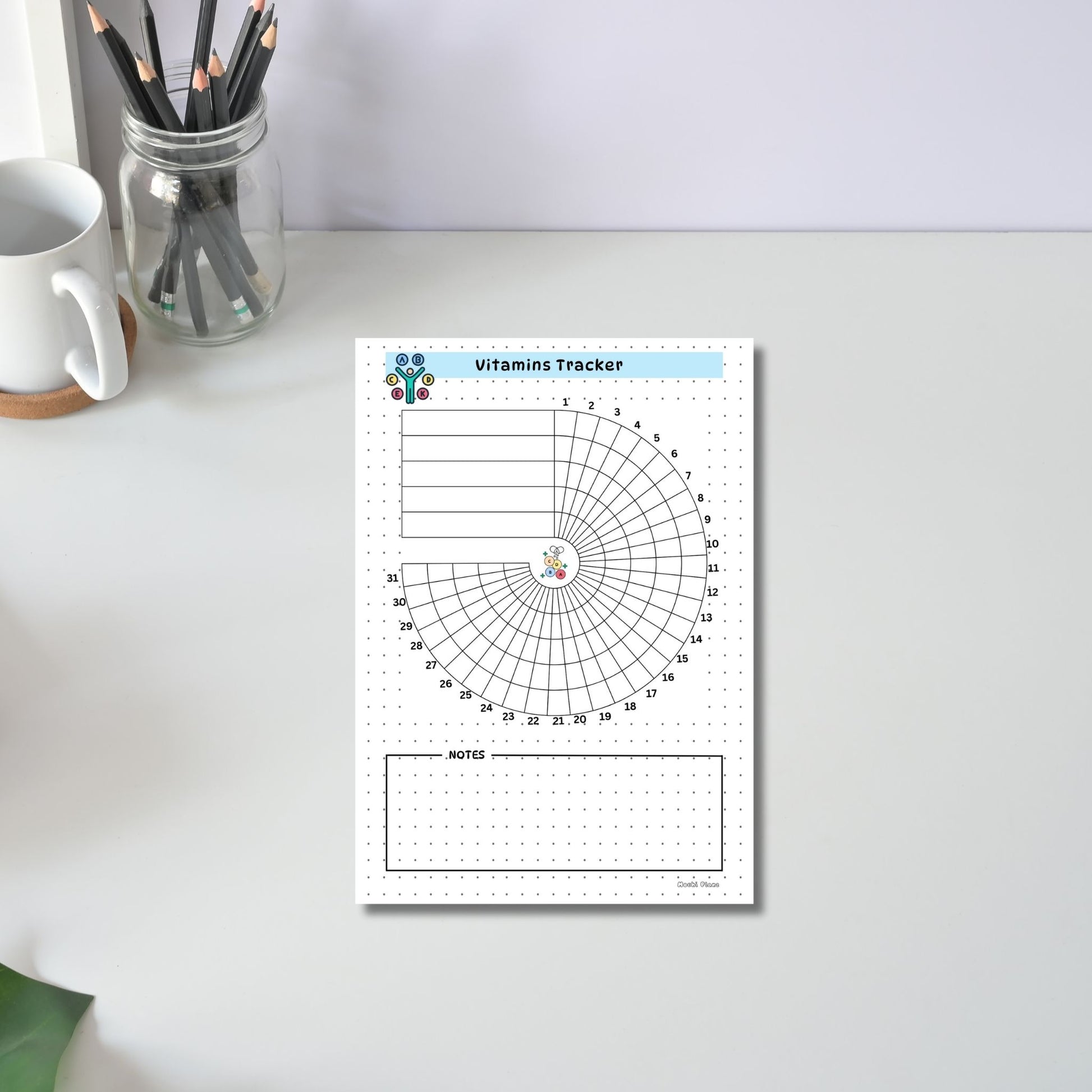 Monthly Vitamins Tracker