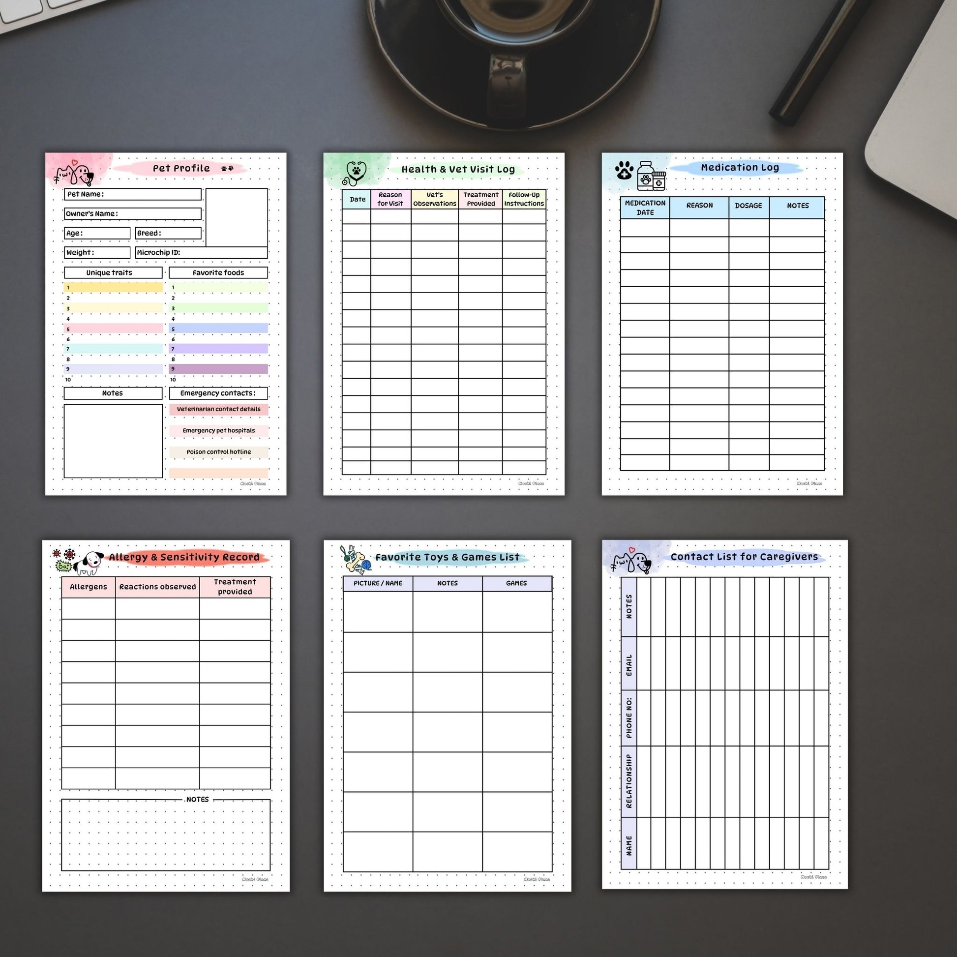 Pet profile Pet health pet medication log