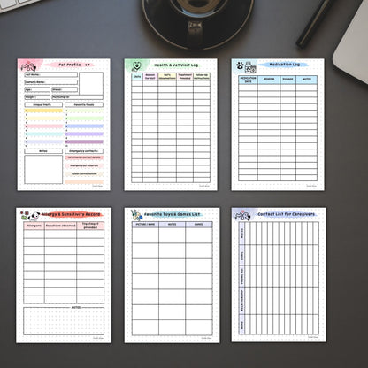 Pet profile Pet health pet medication log