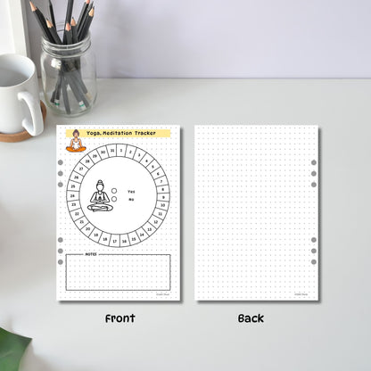Yoga Tracker Front and Back pages