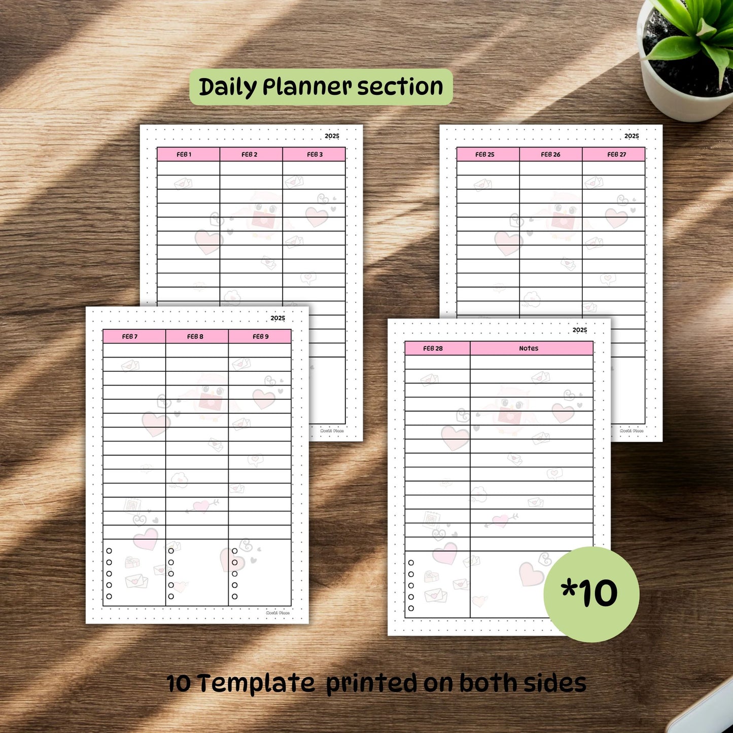 2025 daily planner pages 