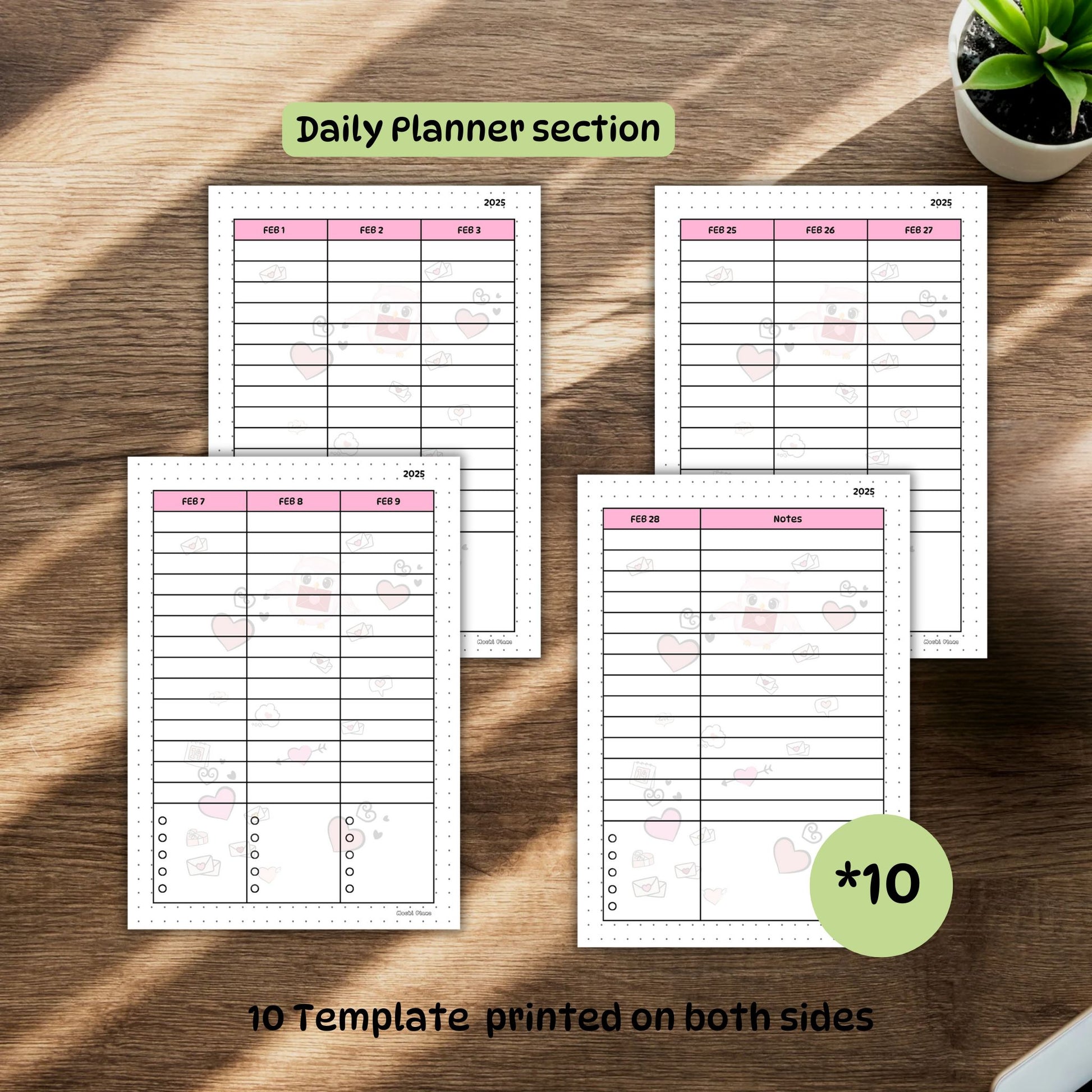 2025 daily planner pages 