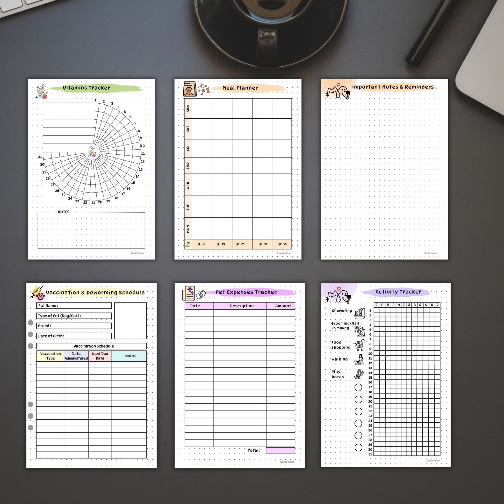 pet meal planner, pet expense, vaccination
