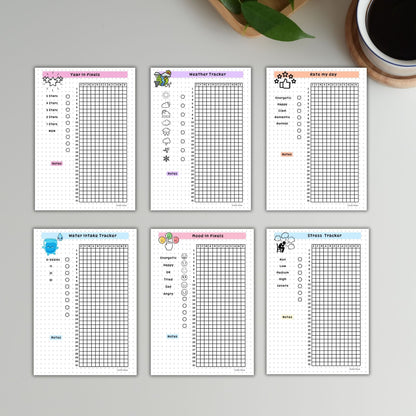 yearly tracker journal pages